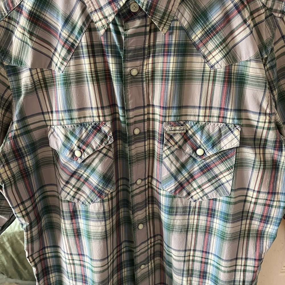 American Eagle snap button, button up - Picture 2 of 4
